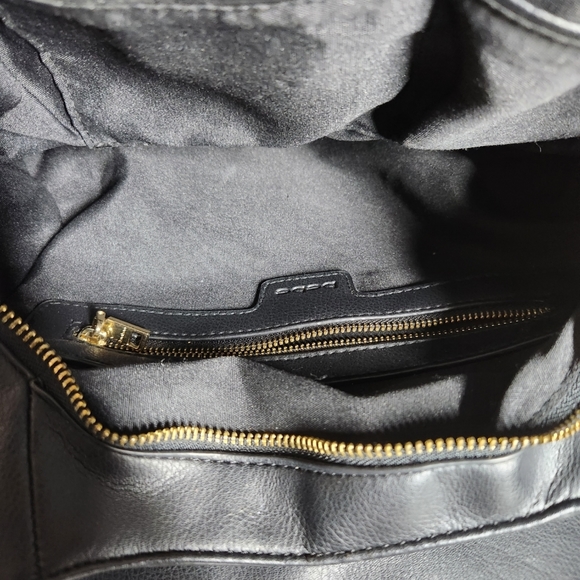 Bebe shoulder bag black with gold trim EUC - Picture 4 of 12